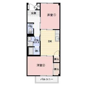 2DK 間取り図