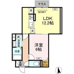 1LDK 間取り図