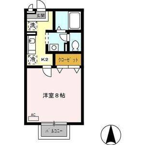 1K 間取り図