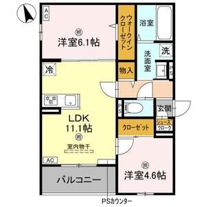 2LDK 間取り図