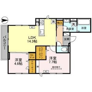 2LDK 間取り図