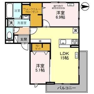 2LDK 間取り図