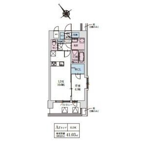 1LDK 間取り図