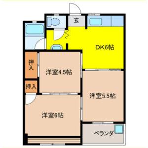 3DK 間取り図