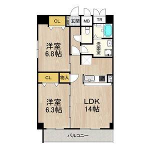 2LDK 間取り図