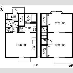 2LDK 間取り図
