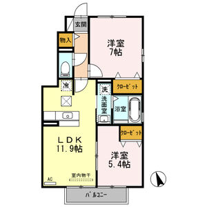 2LDK 間取り図