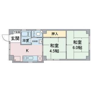 2DK 間取り図