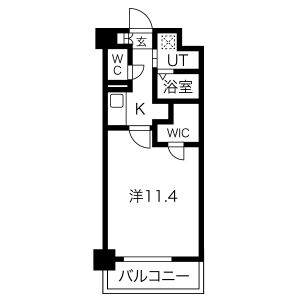1K 間取り図