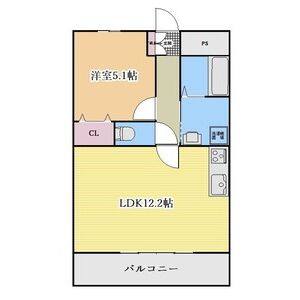 1LDK 間取り図
