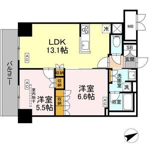 2LDK 間取り図