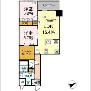 2LDK 間取り図