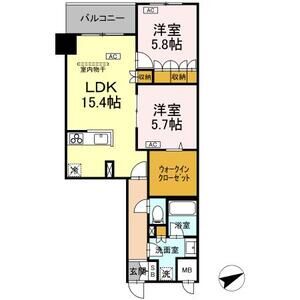 2LDK 間取り図