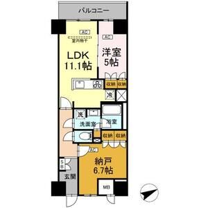 1LDK 間取り図