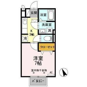 1K 間取り図