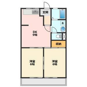2DK 間取り図