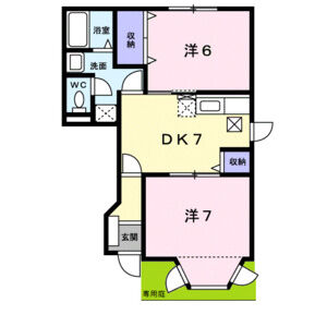 2DK 間取り図