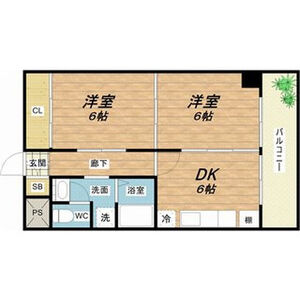2DK 間取り図