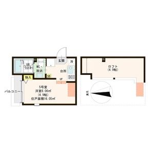 1K 間取り図