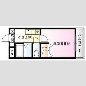 1K 間取り図