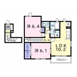 2LDK 間取り図