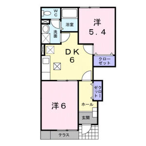 2DK 間取り図