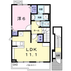 1LDK 間取り図