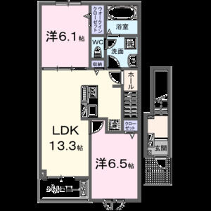 2LDK 間取り図