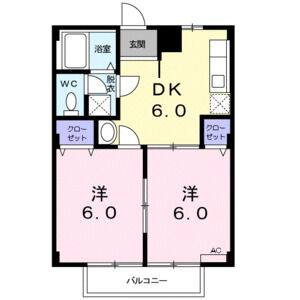 2DK 間取り図