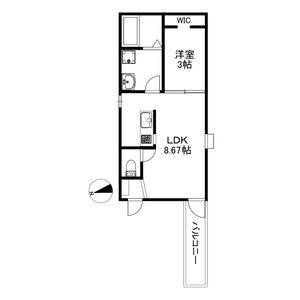 1LDK 間取り図