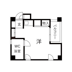 ワンルーム 間取り図