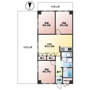 3LDK 間取り図