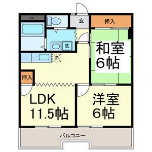 2LDK 間取り図