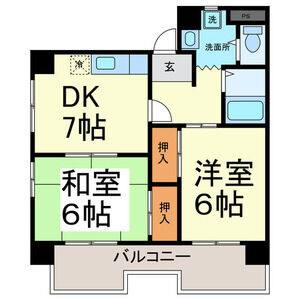 2DK 間取り図