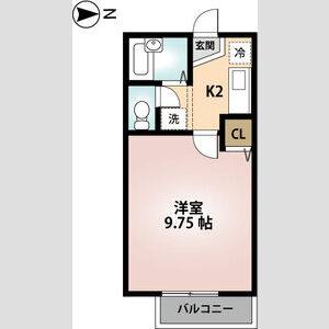 1K 間取り図