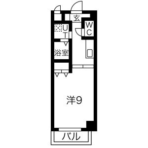 1K 間取り図