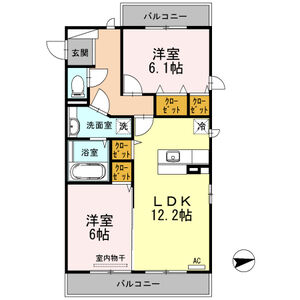 2LDK 間取り図