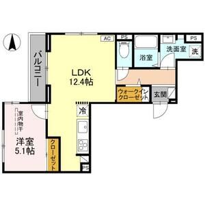 1LDK 間取り図