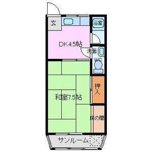 1DK 間取り図