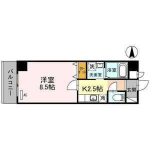 1K 間取り図