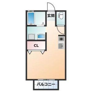 ワンルーム 間取り図
