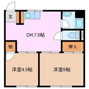 2DK 間取り図