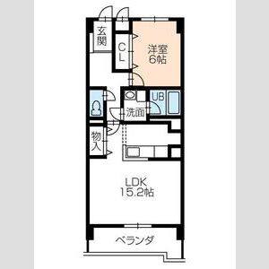 1LDK 間取り図