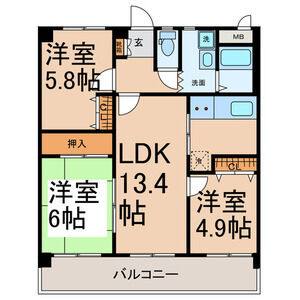 3LDK 間取り図