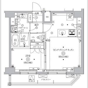 1LDK 間取り図