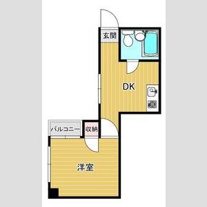 1DK 間取り図
