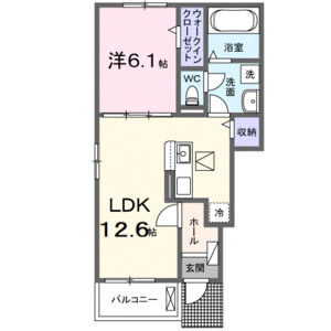 1LDK 間取り図