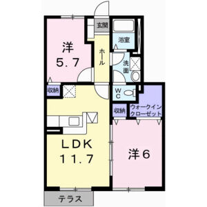 2LDK 間取り図