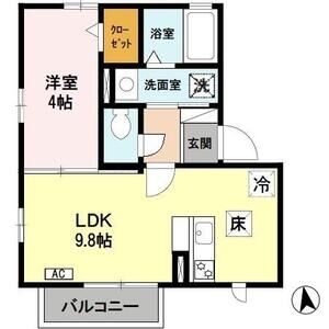1LDK 間取り図