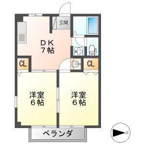 1LDK 間取り図